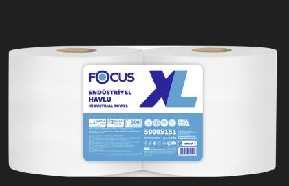 FOCUS Havlu Gofrajlı Jumbo Endüstriyel  500 Metre - 1 adet (Koli)