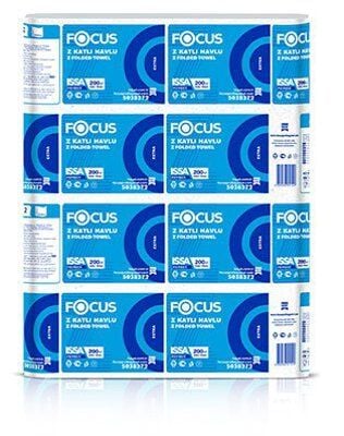 FOCUS Havlu Kağıt Z Katlı Extra - 200 Adet  x 12 (Koli)