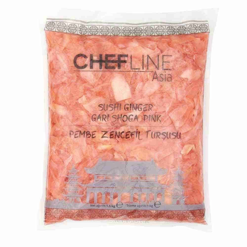Chefline Pink Gari Shoga Pembe Zencefil Turşusu 1,5Kg X 10 Adet (Koli)