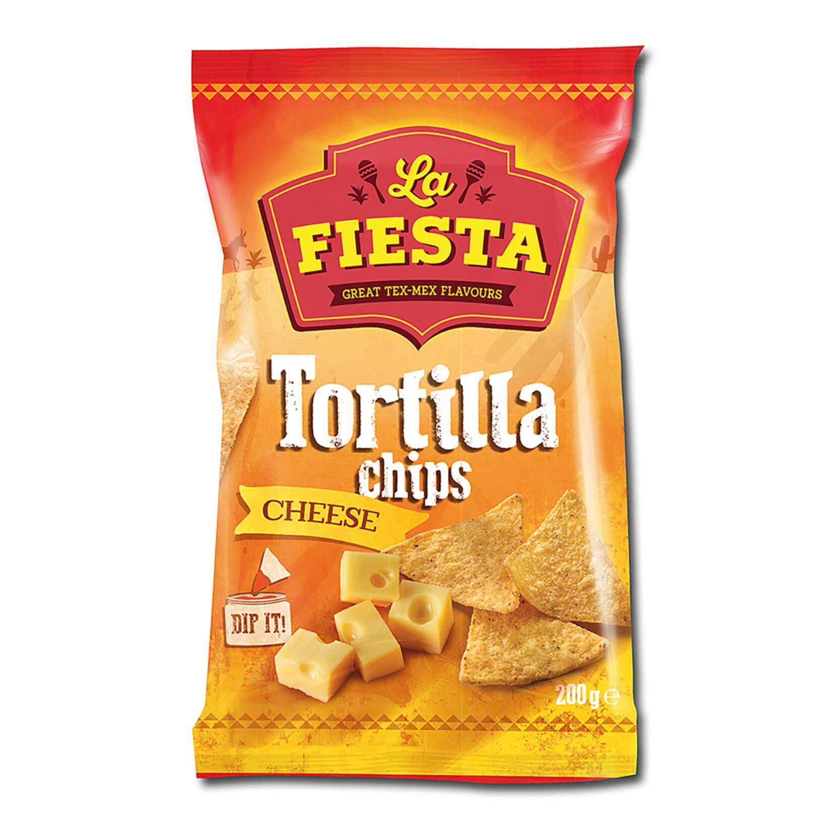 La Fiesta Üçgen Peynirli Tortilla Cips 200 Gr X 16 Adet - Koli